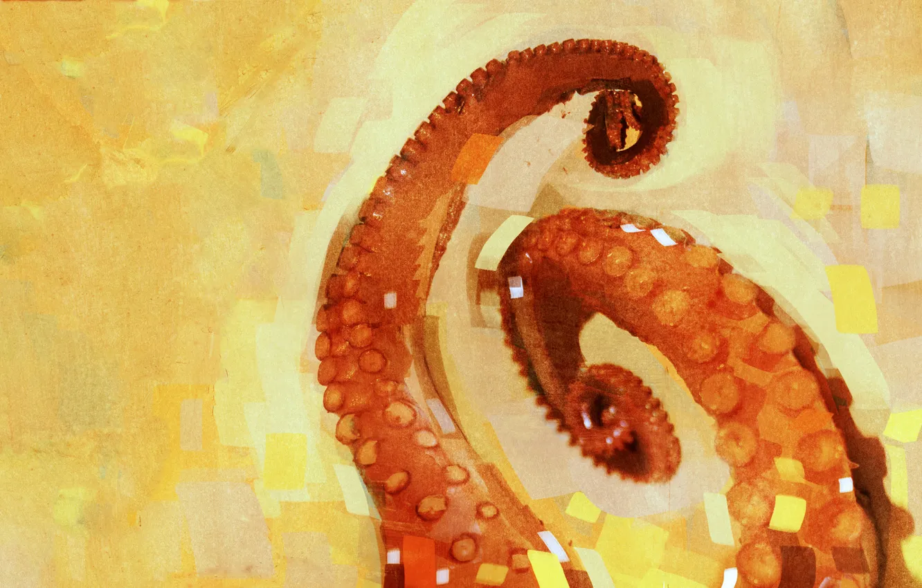 Photo wallpaper figure, octopus, octopus