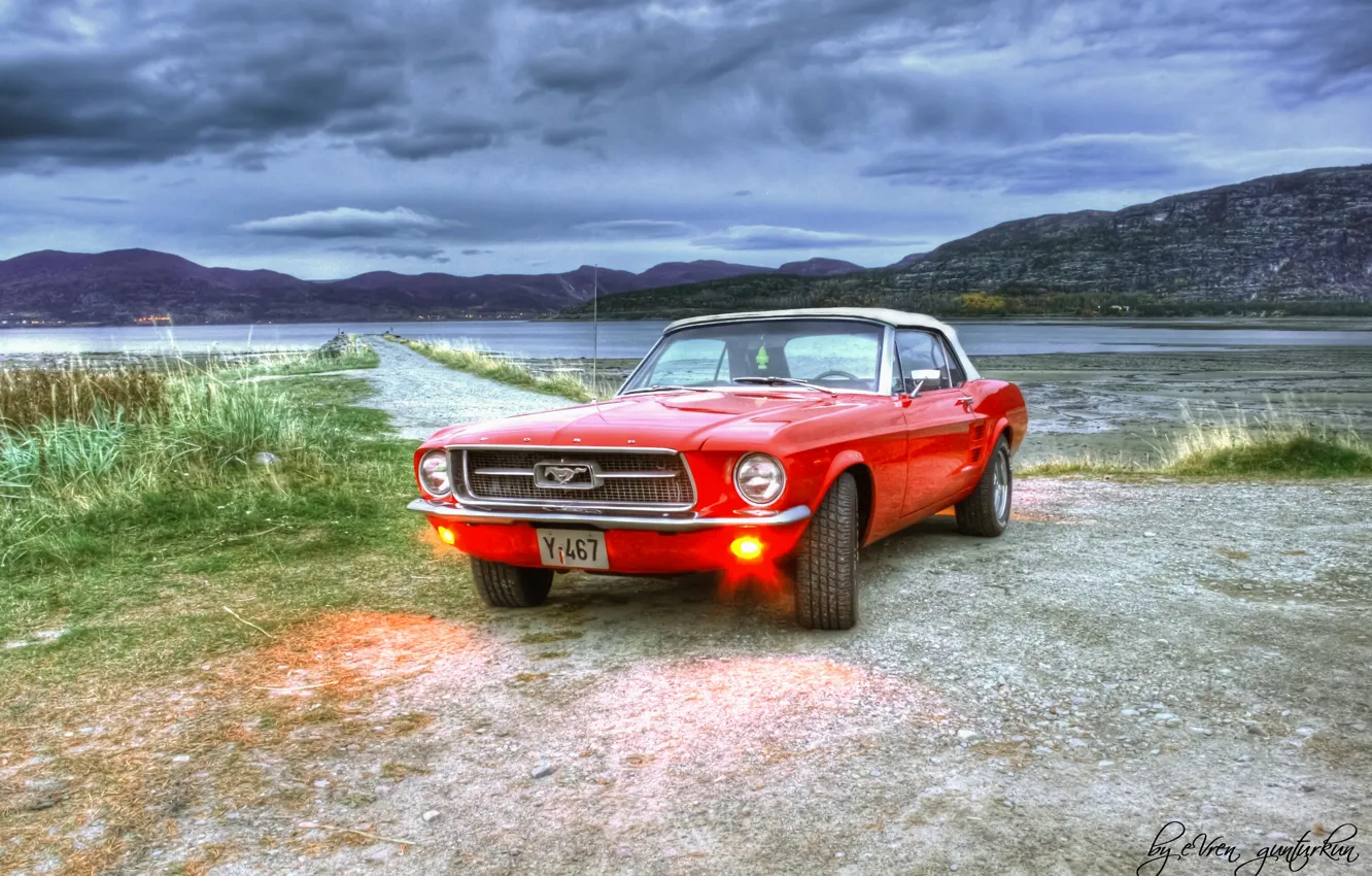 Photo wallpaper mustang, Ford, hdr photo