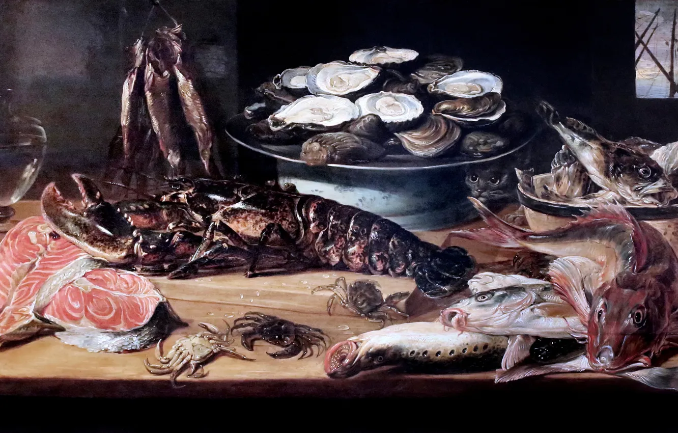 Photo wallpaper picture, Brussels, Etal of a fishmonger, Francis Snyder, Stall fishmonge