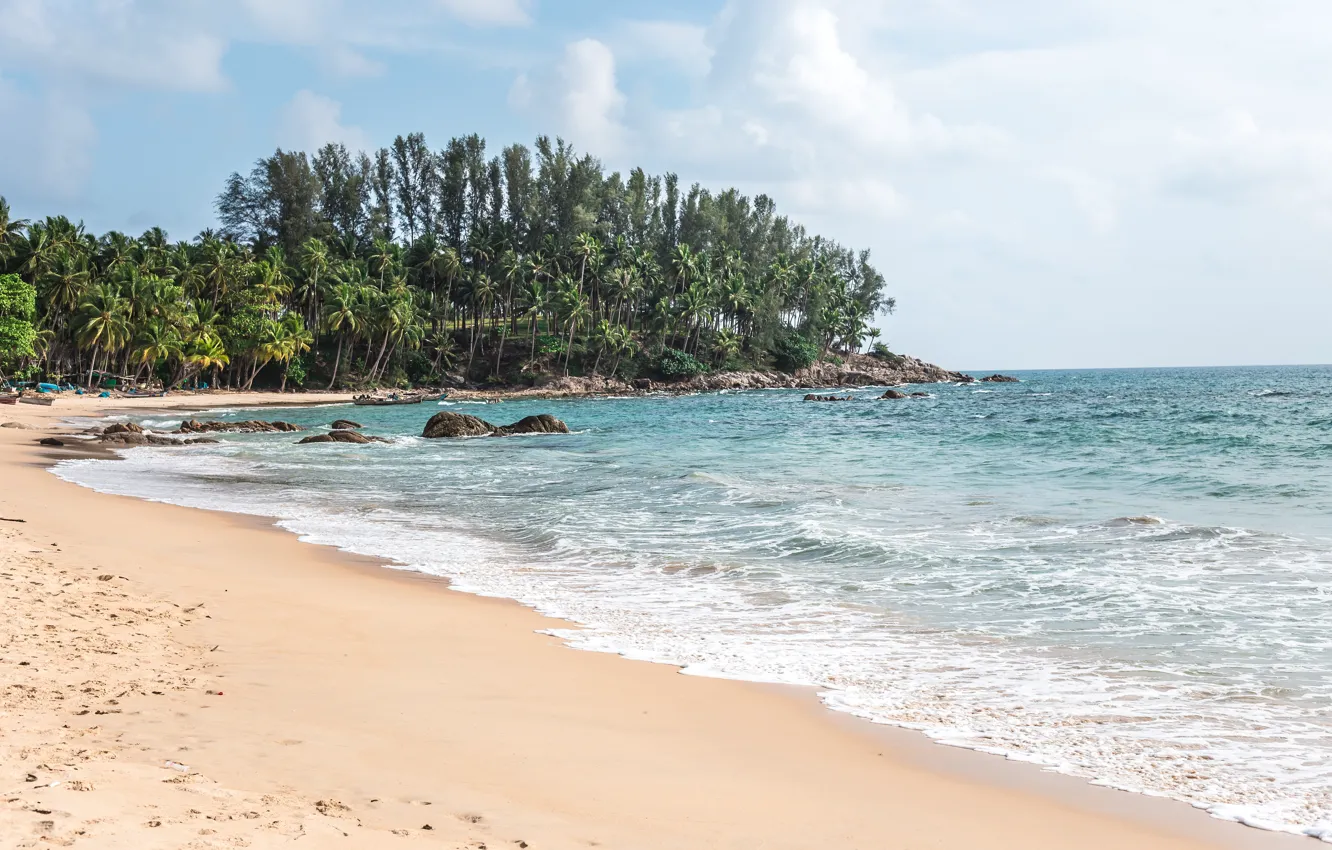 Photo wallpaper sand, sea, wave, beach, summer, summer, beach, sea