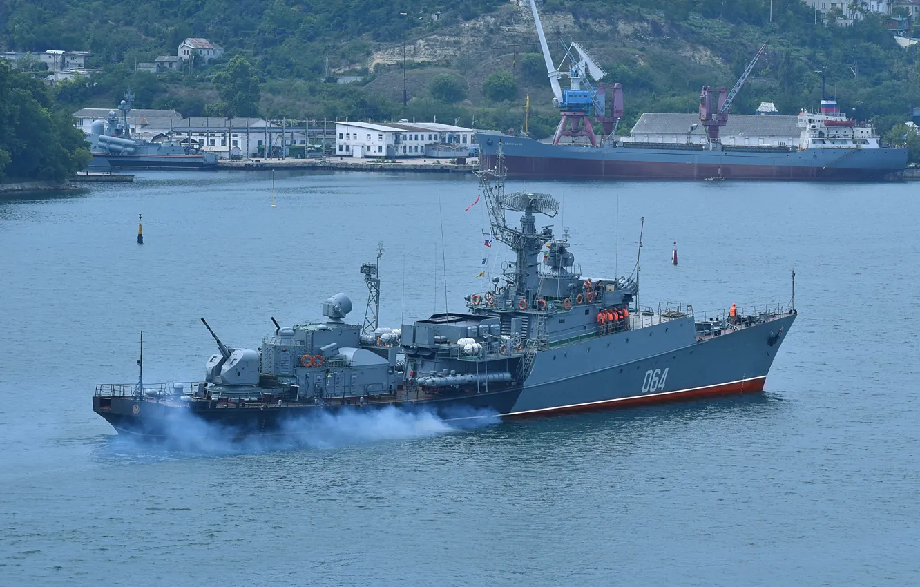 Photo wallpaper ship, Navy, anti-submarine, small, Sevastopol, Muromets, project 1124m