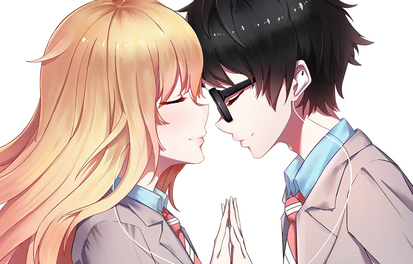 Photo wallpaper romance, anime, art, pair, two, Shigatsu wa Kimi no Uso, Your April lie