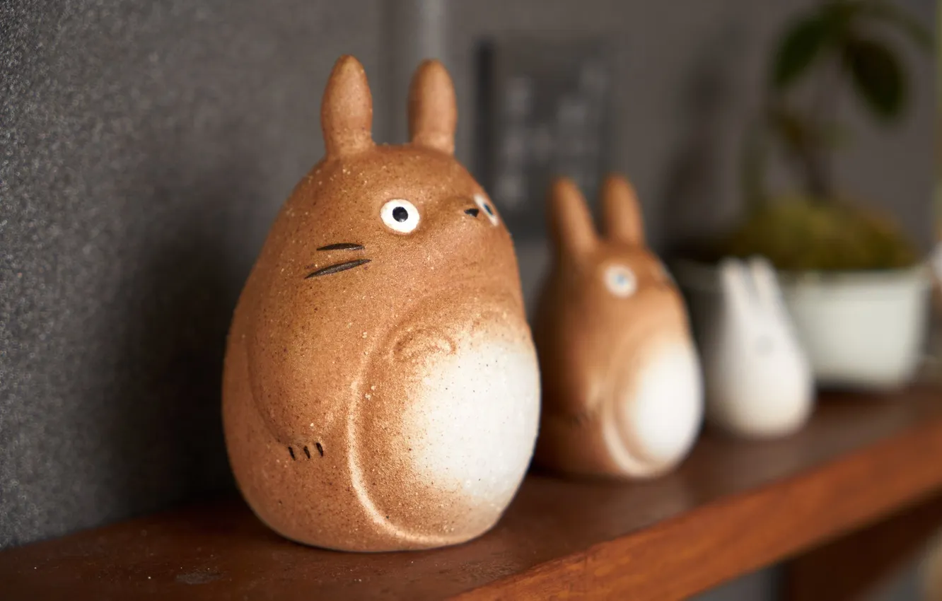 Photo wallpaper anime, Totoro, Hayao Miyazaki, figures
