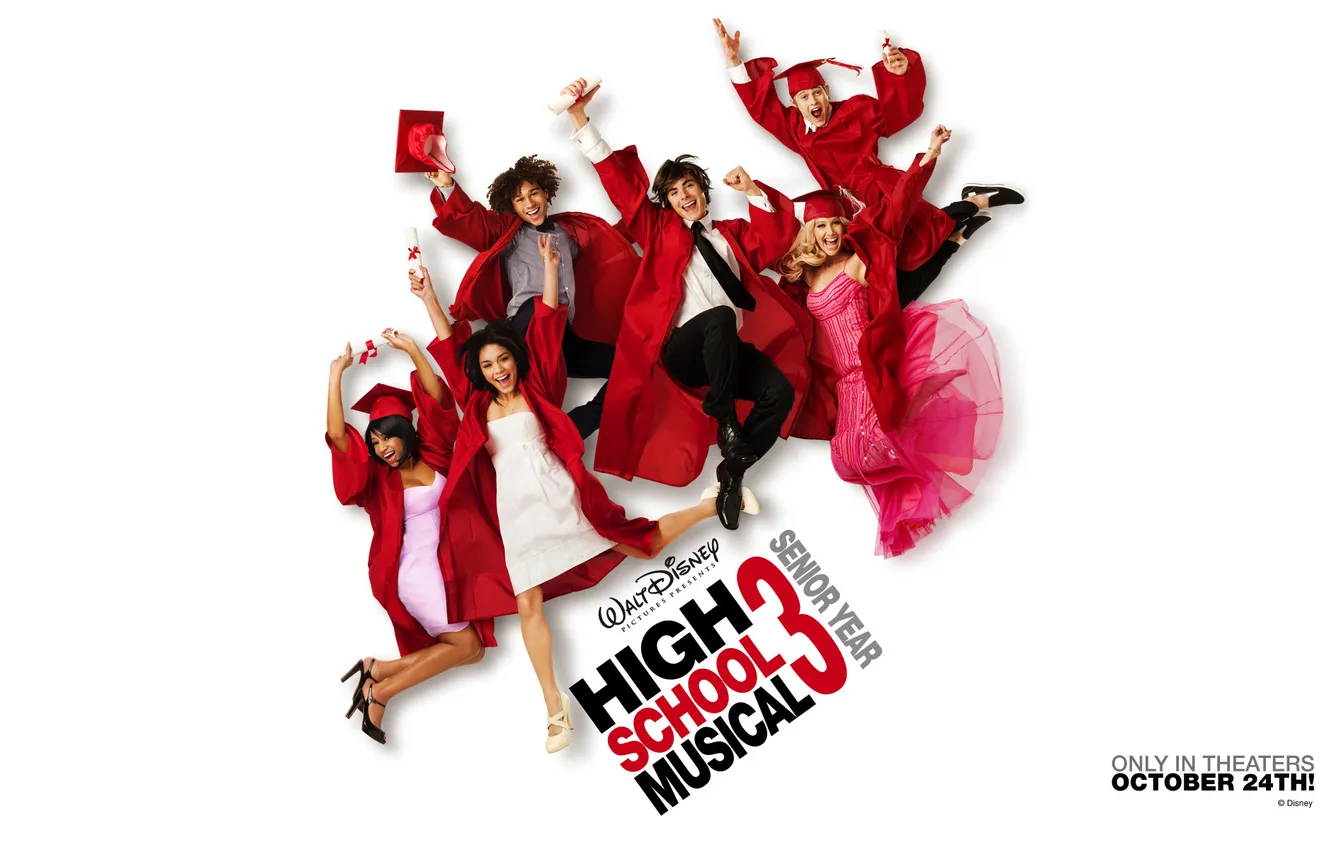 Photo wallpaper Ashley Tisdale, Zac Efron, Vanessa Hudgens, Corbin Bleu, High school musical 3: senior year, High …