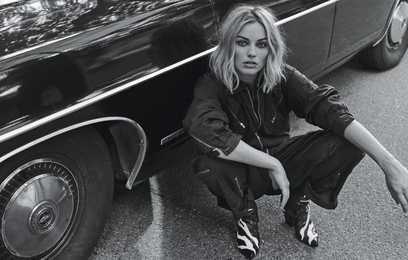 Photo wallpaper auto, actress, blonde, Margot Robbie, Margot Robbie