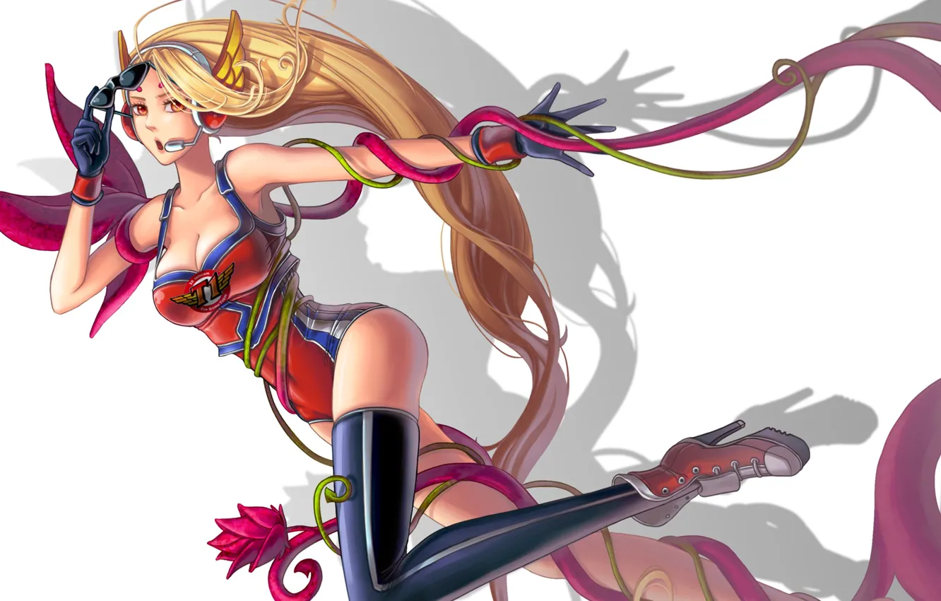 Photo wallpaper girl, sexy, anime, stockings