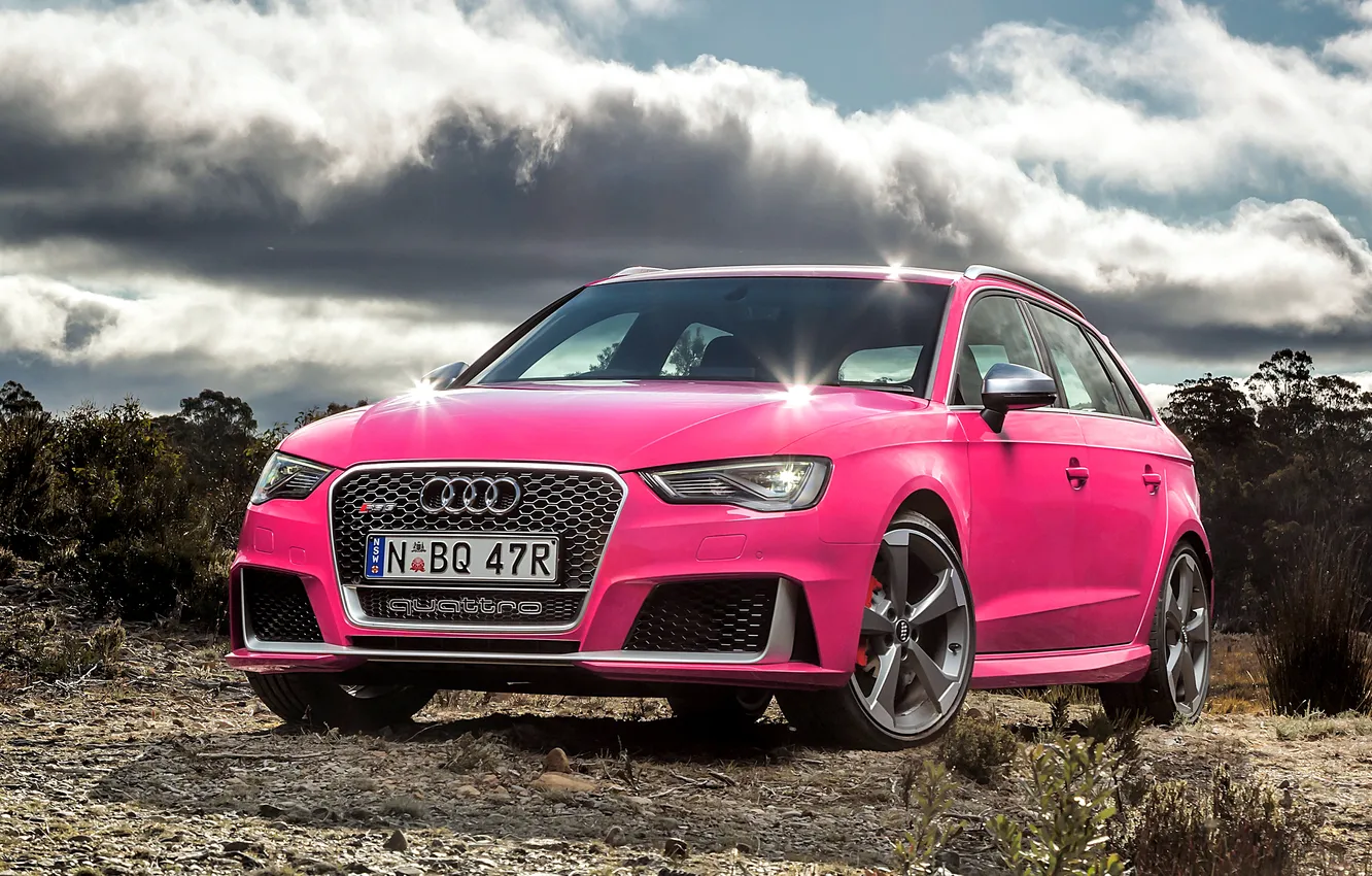 Photo wallpaper Audi, Audi, pink, RS 3
