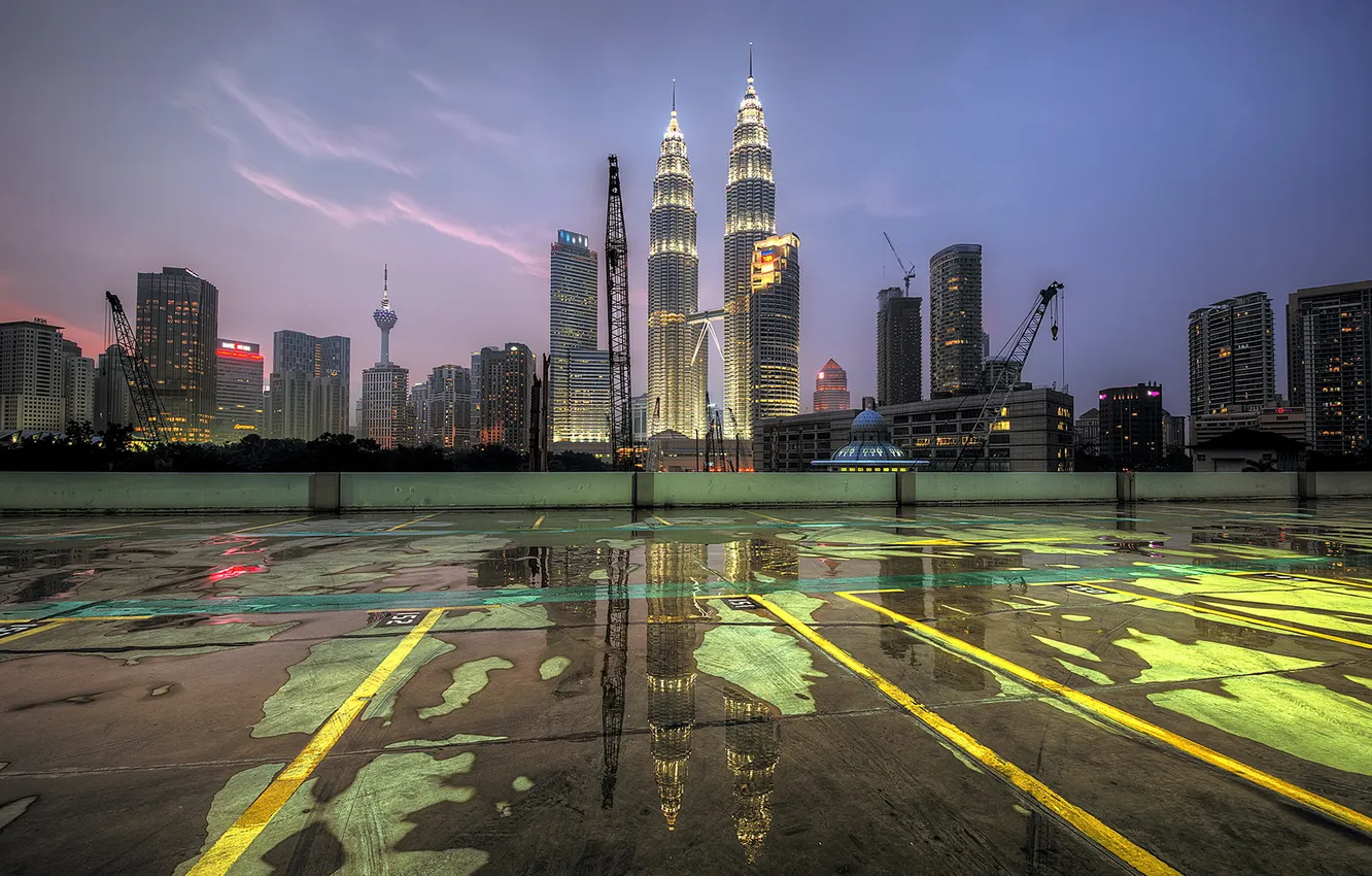 Photo wallpaper the city, Kuala Lumpur, Malaysia
