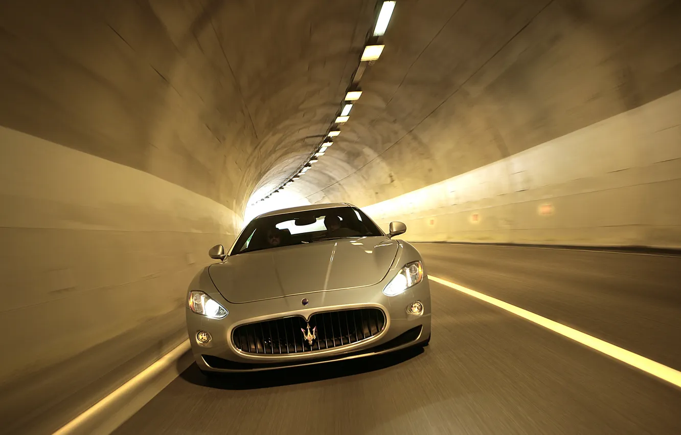 Photo wallpaper Maserati, GranTurismo, Silver