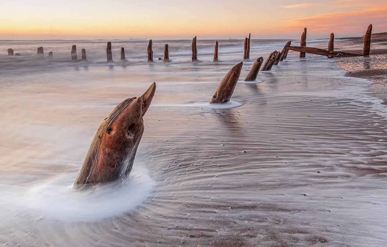 Photo wallpaper sea, landscape, support