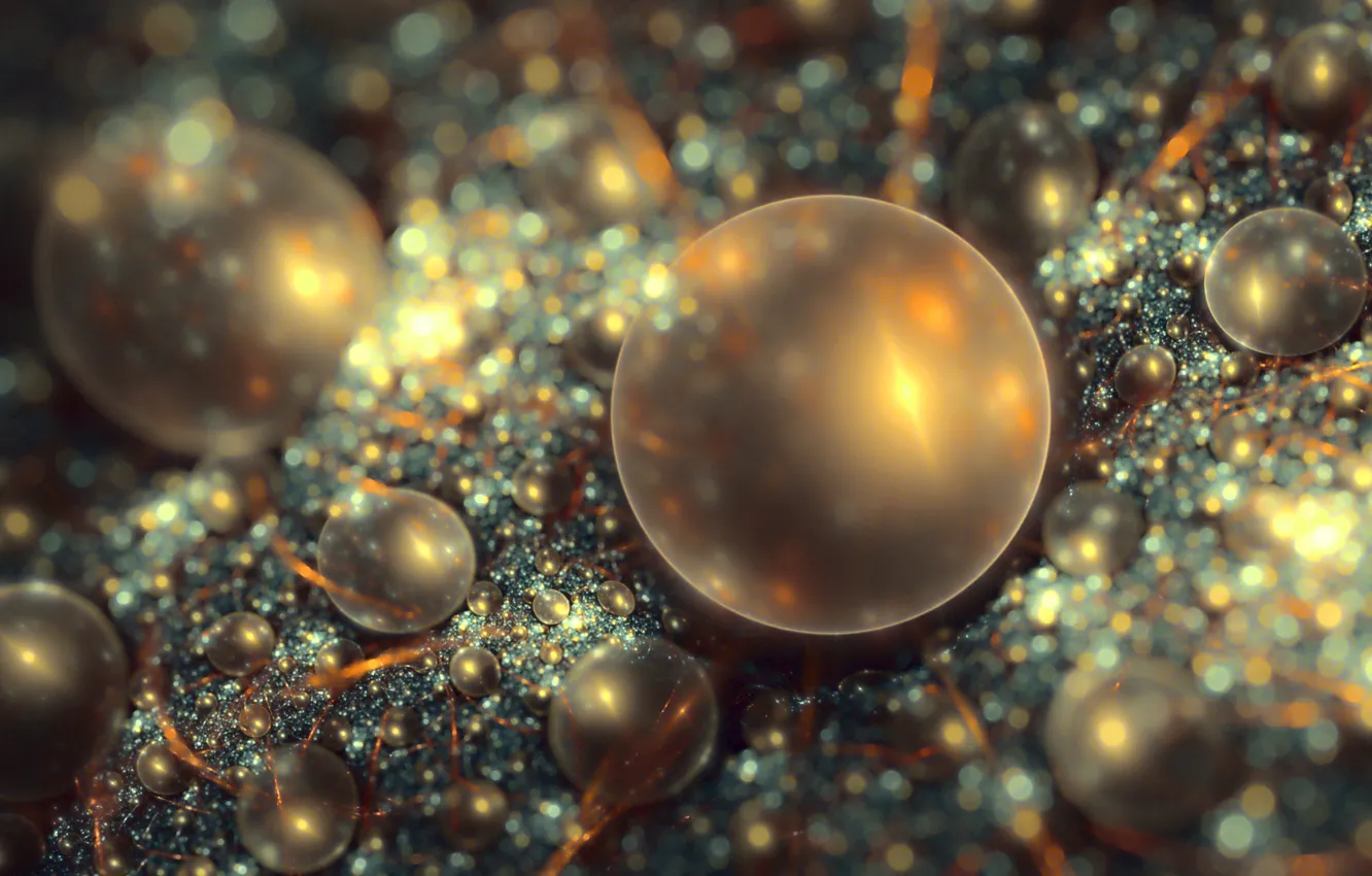 Photo wallpaper balls, sphere, balls, pearl