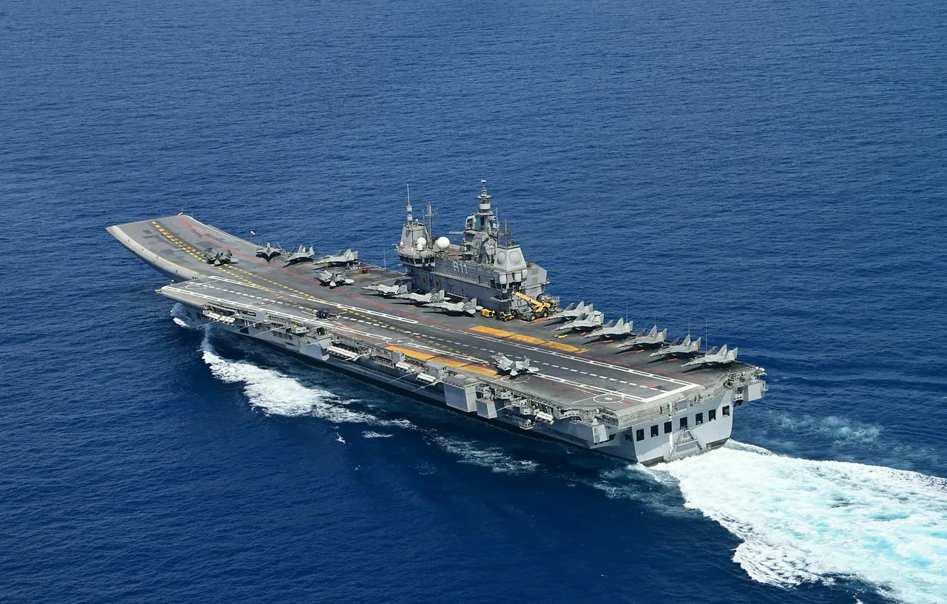 Photo wallpaper the carrier, The Indian Navy, INS Vikrant