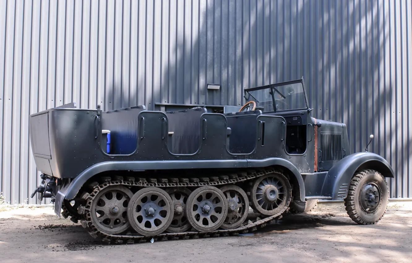 Photo wallpaper tractor, artillery, half-track, Sd Kfz 6, 5 tons, force, with traction
