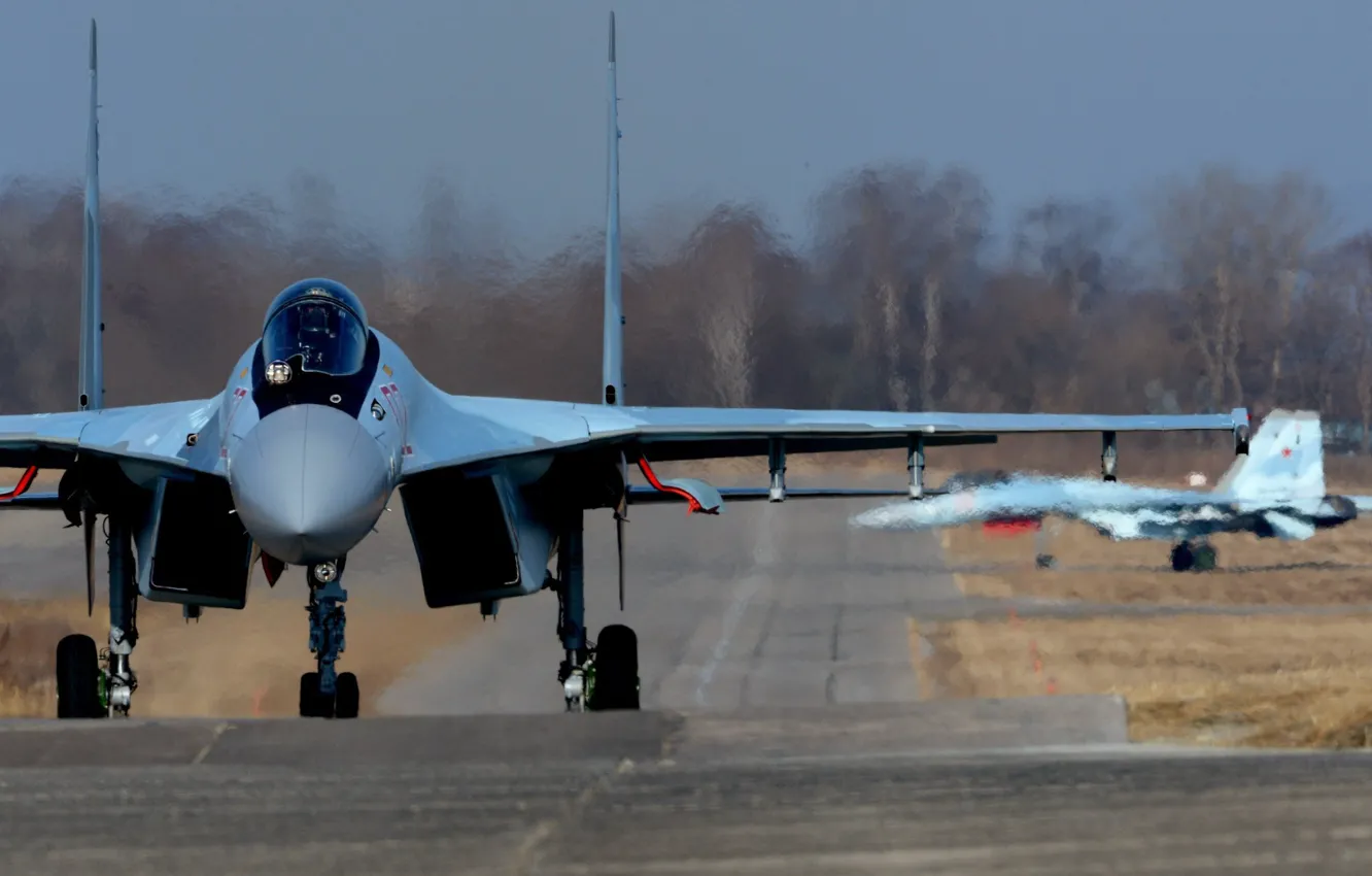 Photo wallpaper fighter, Su-35, super-maneuverable, Sukhoi, WFP