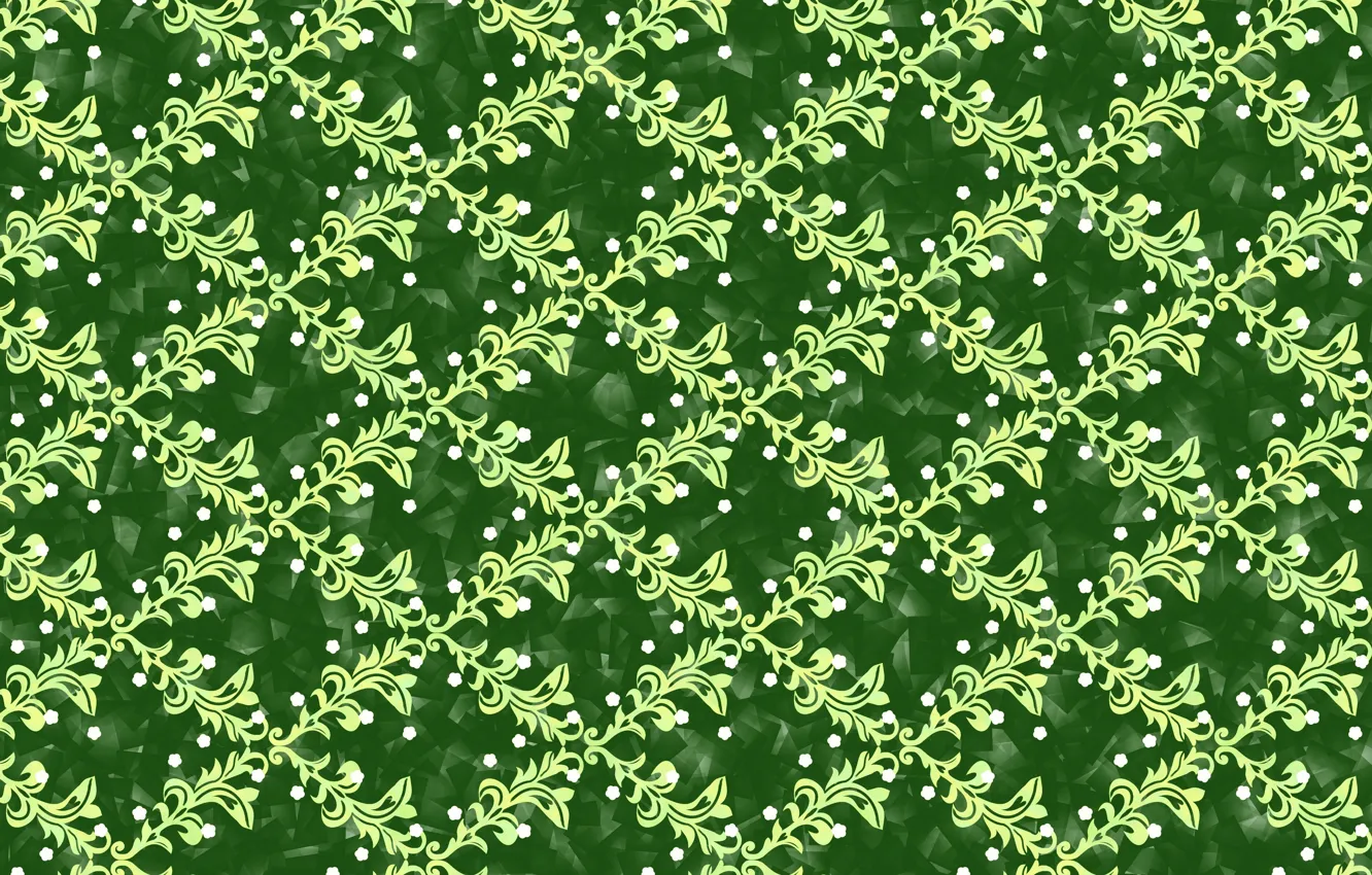 Photo wallpaper green, background, pattern, texture, ornament
