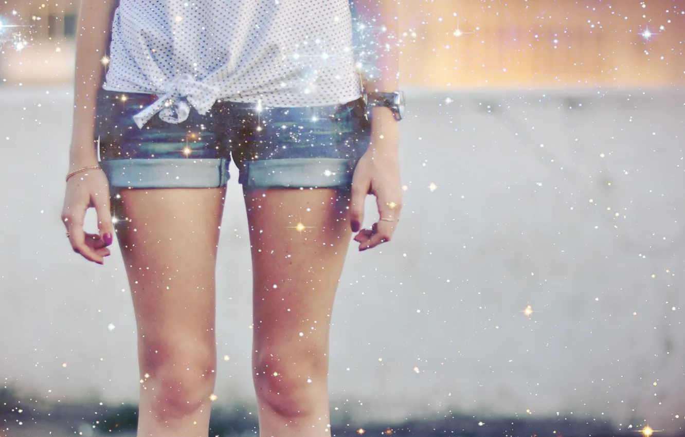 Photo wallpaper girl, feet, jeans