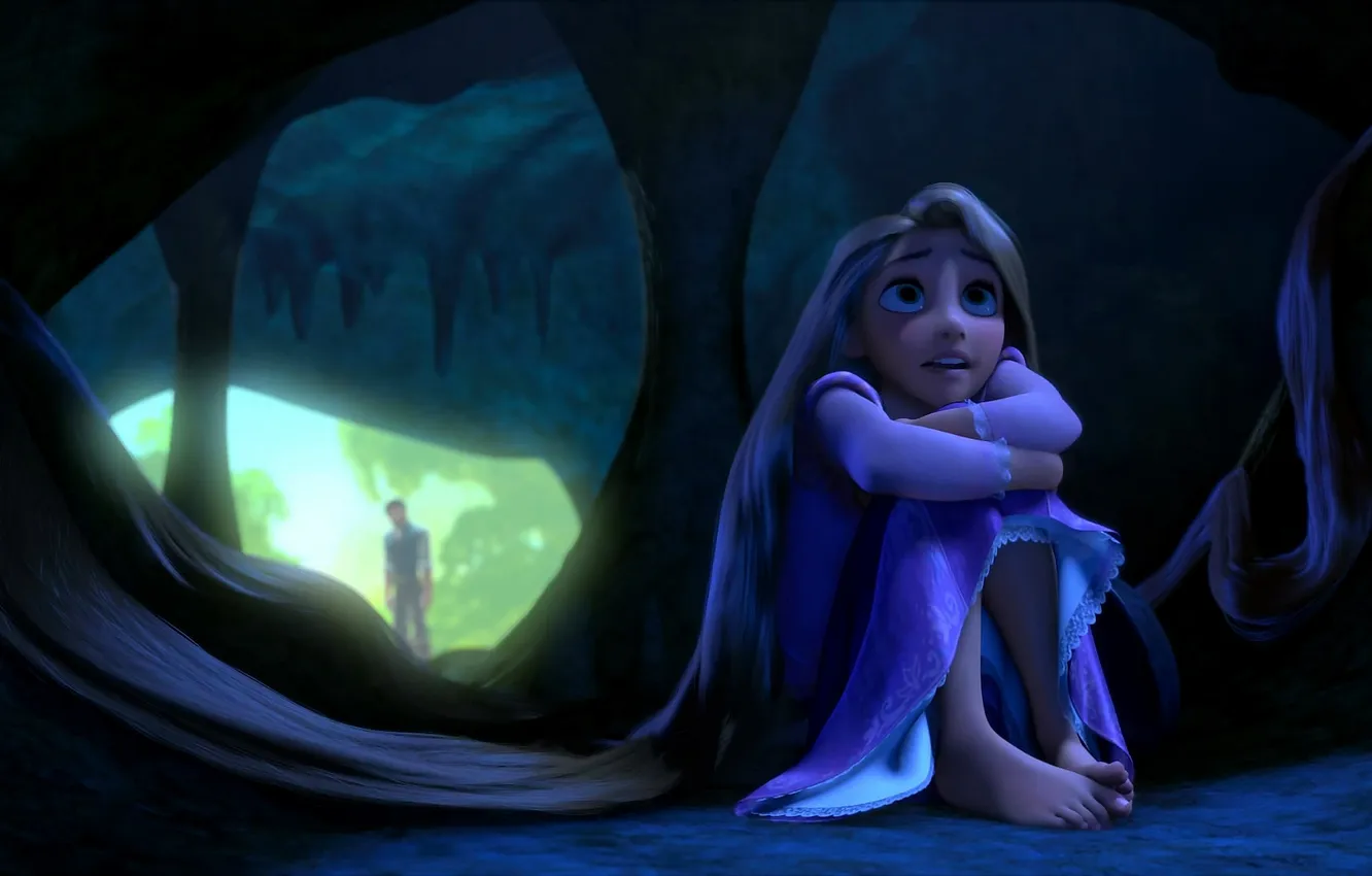 Photo wallpaper hair, Rapunzel, cave, Rapunzel: a Tangled tale