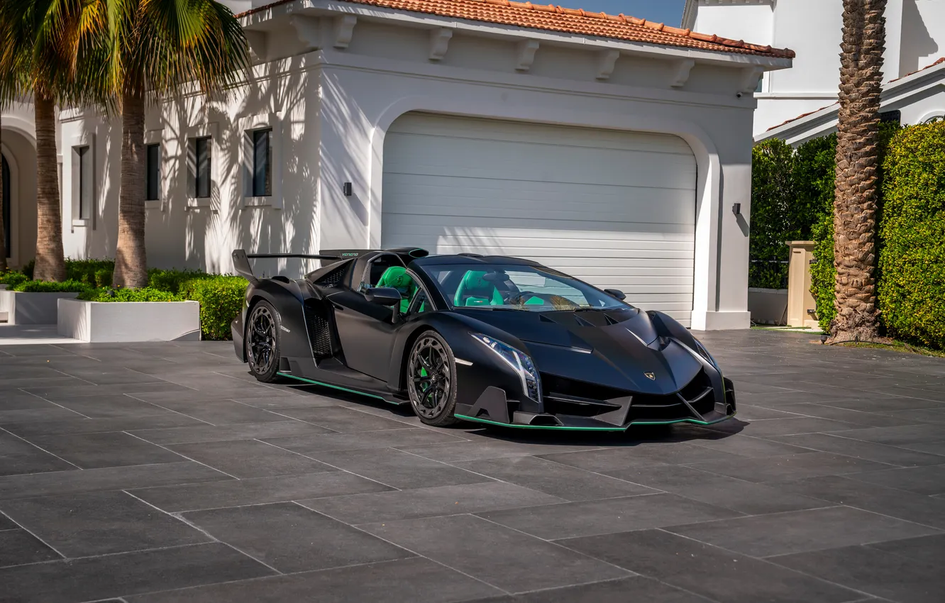 Photo wallpaper Roadster, Lamborghini, supercar, exterior, Supercar, 2014, Veneno, the only instance