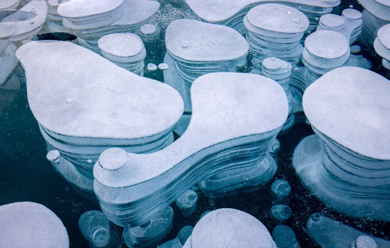 Photo wallpaper ice, winter, texture, Holod