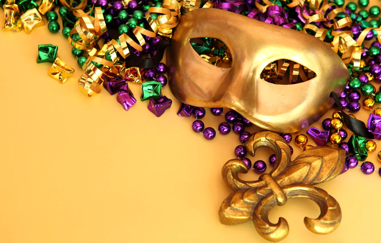 Photo wallpaper decoration, color, mask, carnival, serpentine