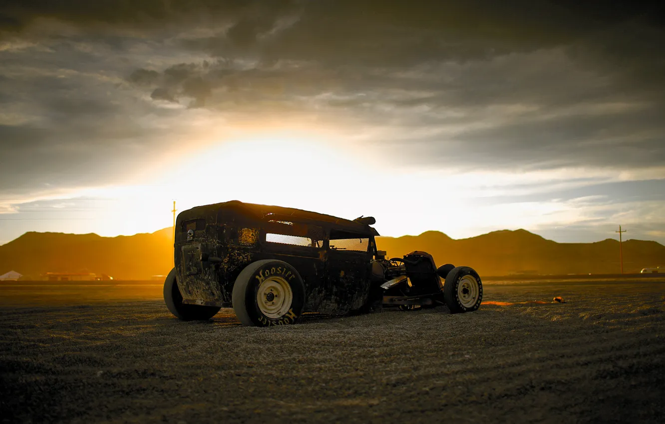 Photo wallpaper desert, hot rod, The Rods of Speedweek 04