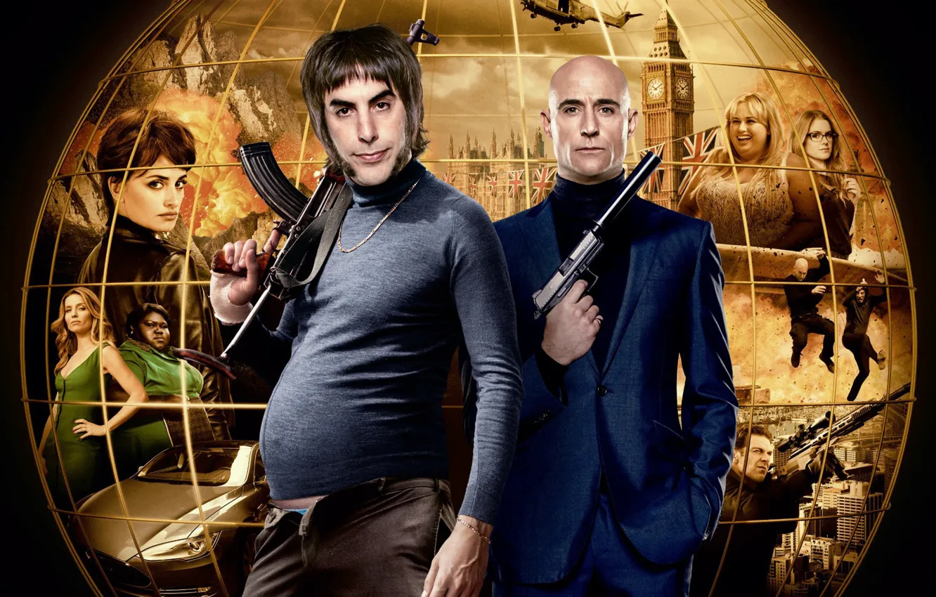 Photo wallpaper gun, weapons, machine, agent, action, poster, Penelope Cruz, Penelope Cruz