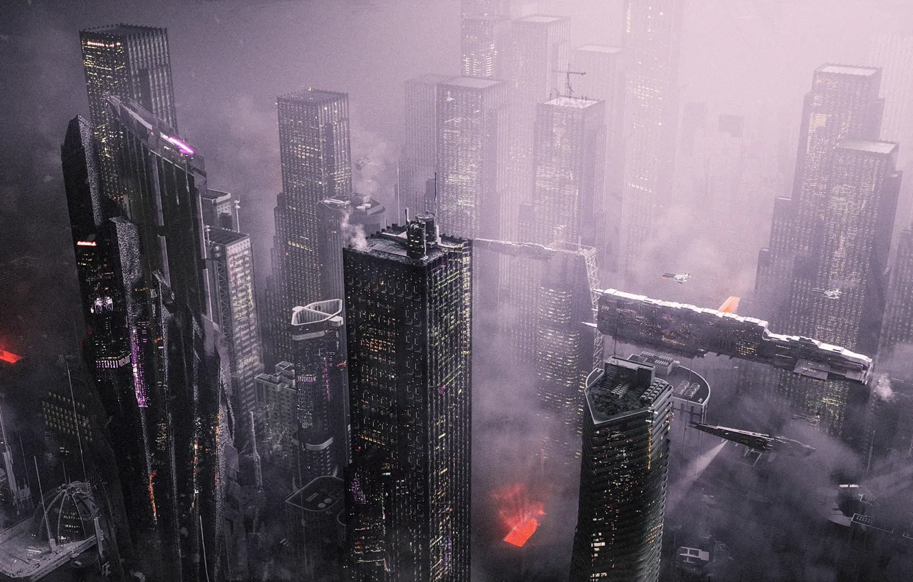 Photo wallpaper city, art, Future