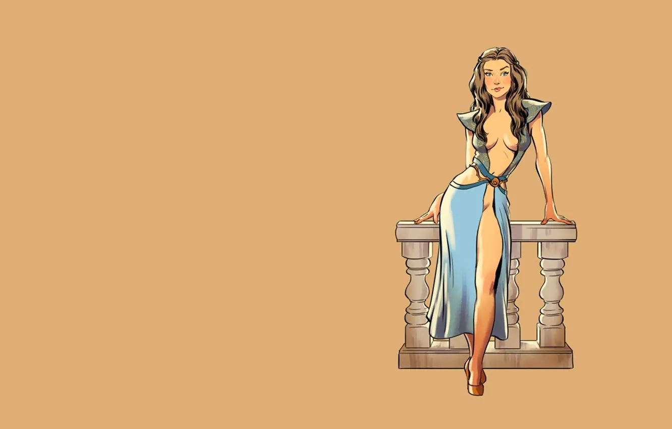 Photo wallpaper fantasy, vintage, pinup, background, Game of Thrones, Minimalism, tv series, Margaery Tyrell