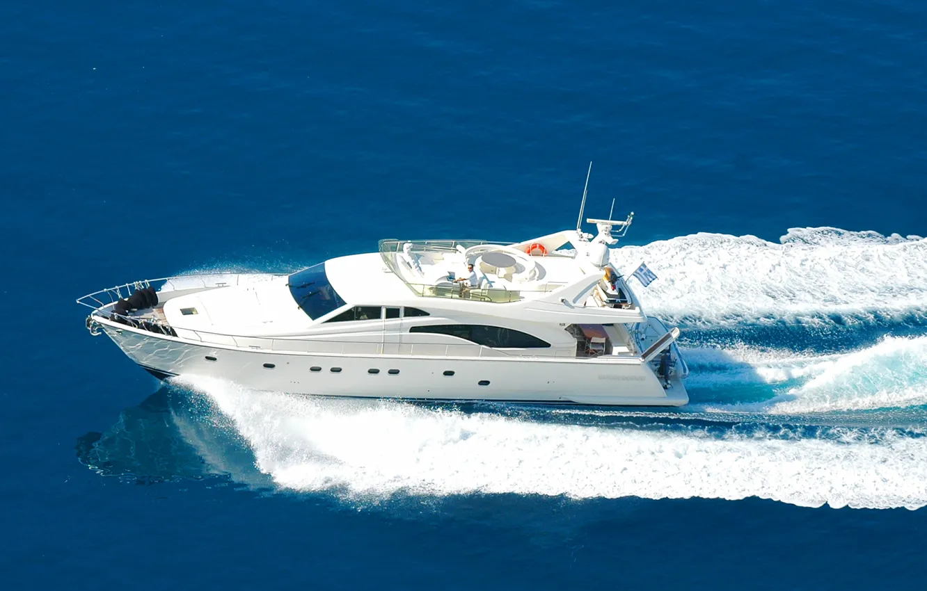 Photo wallpaper sea, yacht, motor yacht, Alexandros