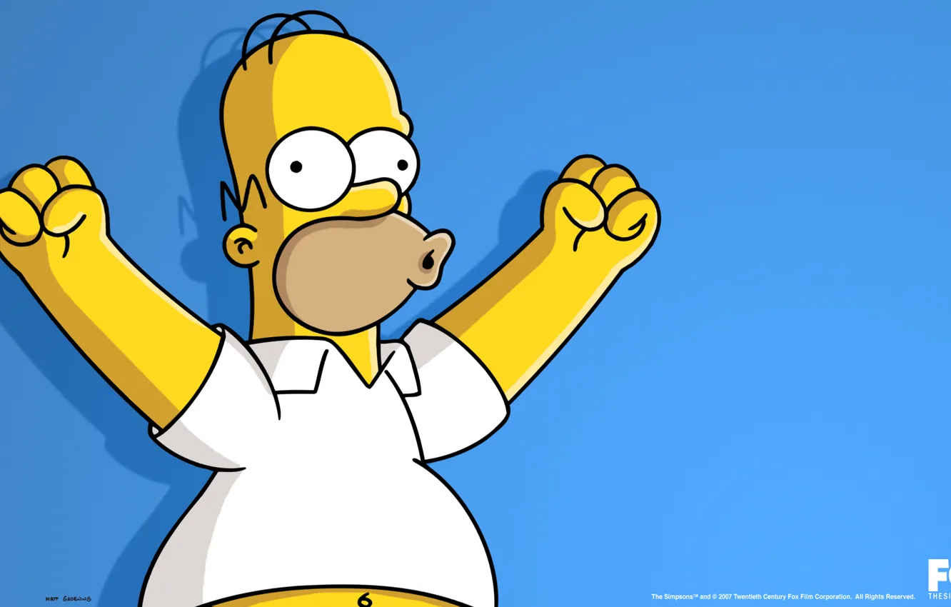 Photo wallpaper The simpsons, The Simpsons, Homer Simpson, Homer Simpson, Uhuuuuuuu