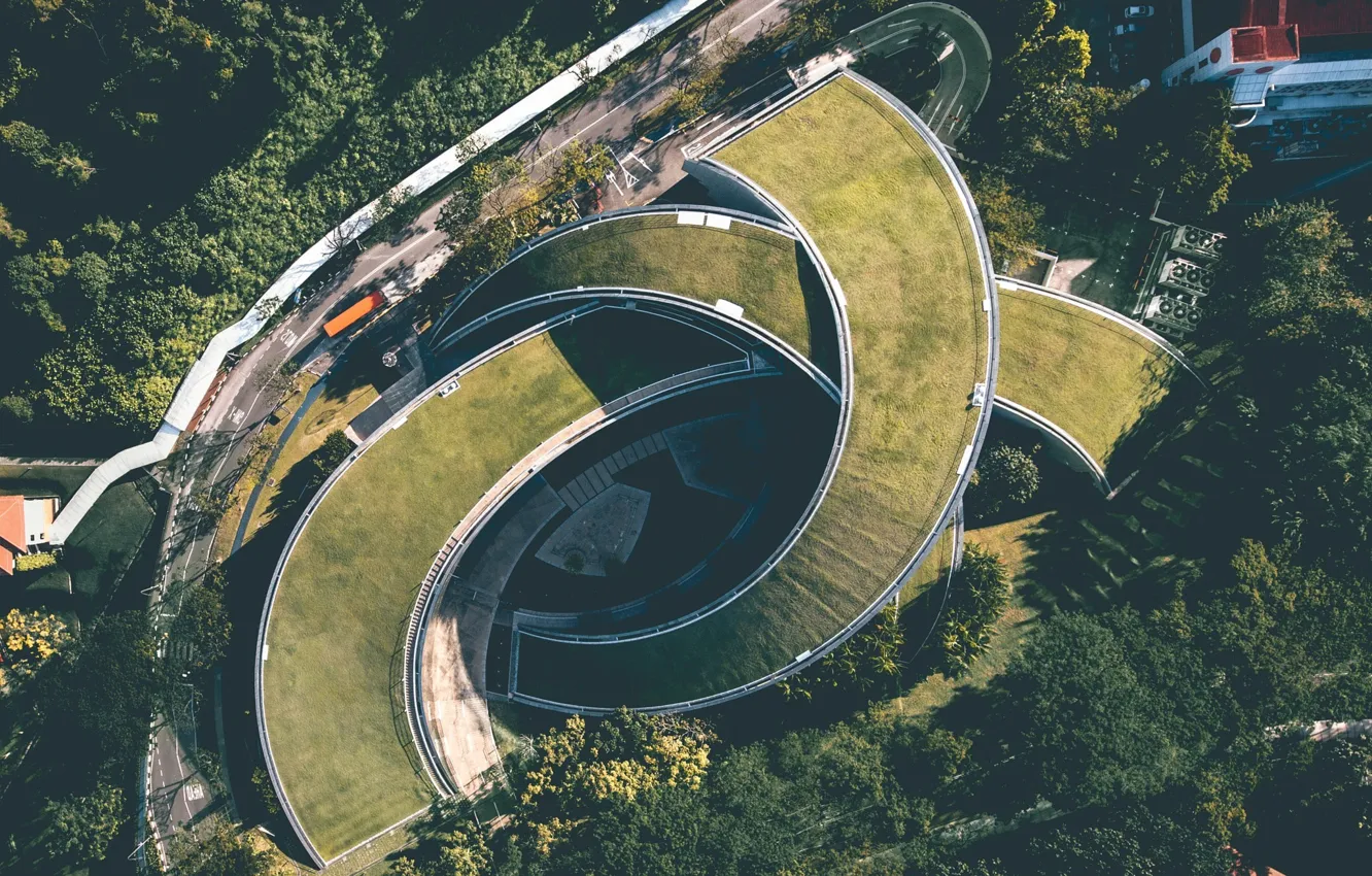 Photo wallpaper the city, building, Singapore, architecture, the view from the top