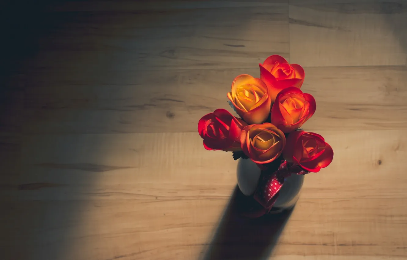 Photo wallpaper light, flowers, background