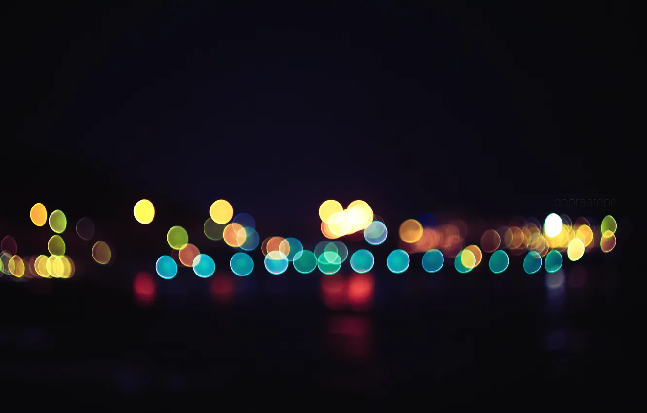 Photo wallpaper lights, bokeh, dobraatebe