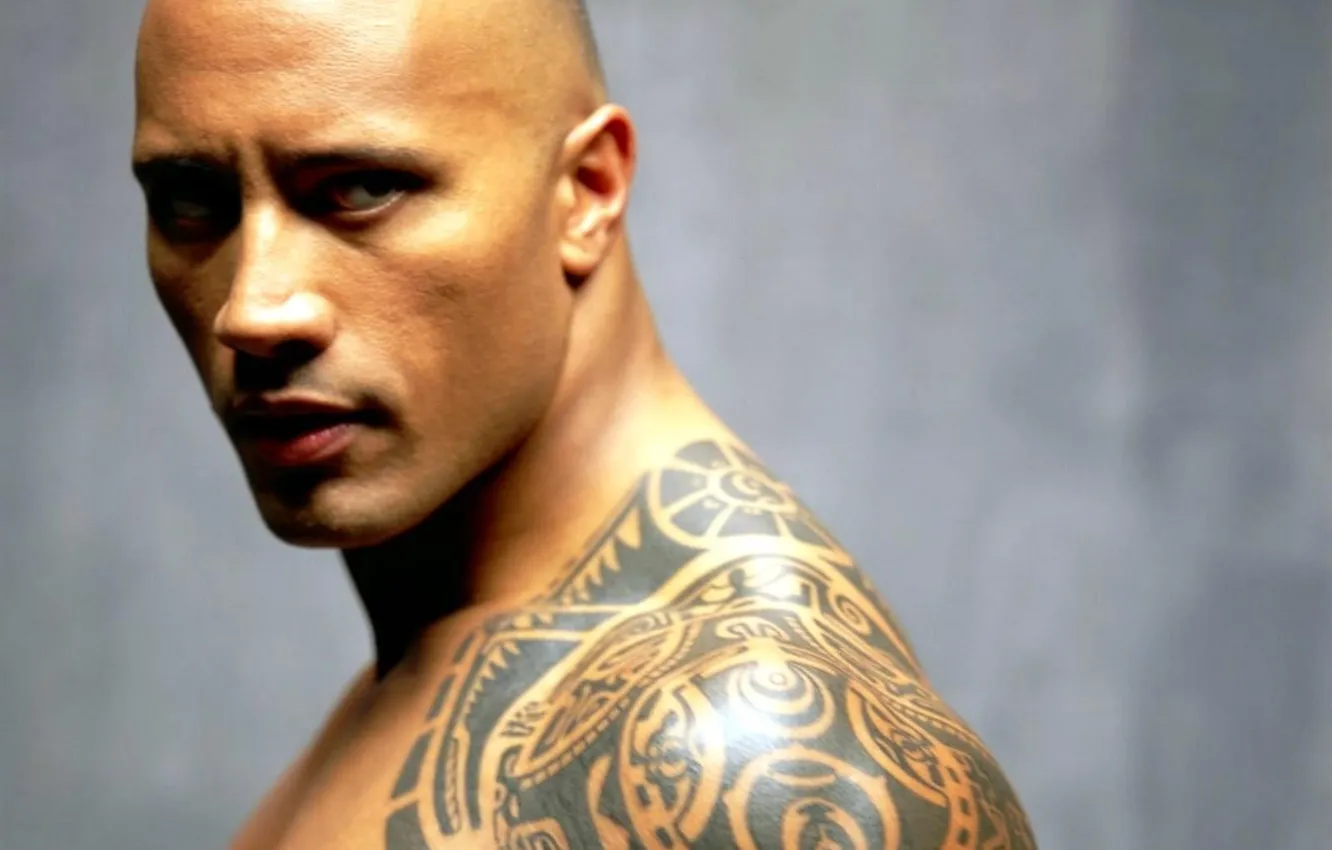 Photo wallpaper rocks, actor, rock, wrestler, Dwayne Johnson