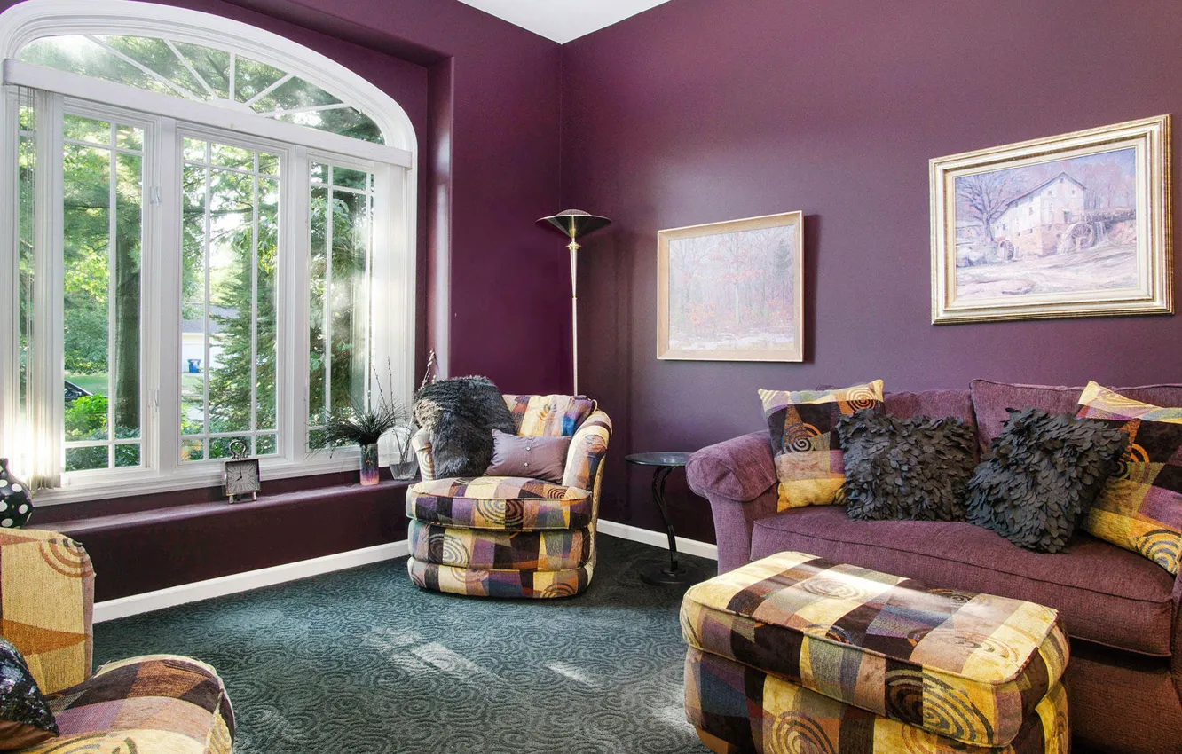 Photo wallpaper design, style, room, interior, Michigan, living room, Grand Haven, Grand Haven