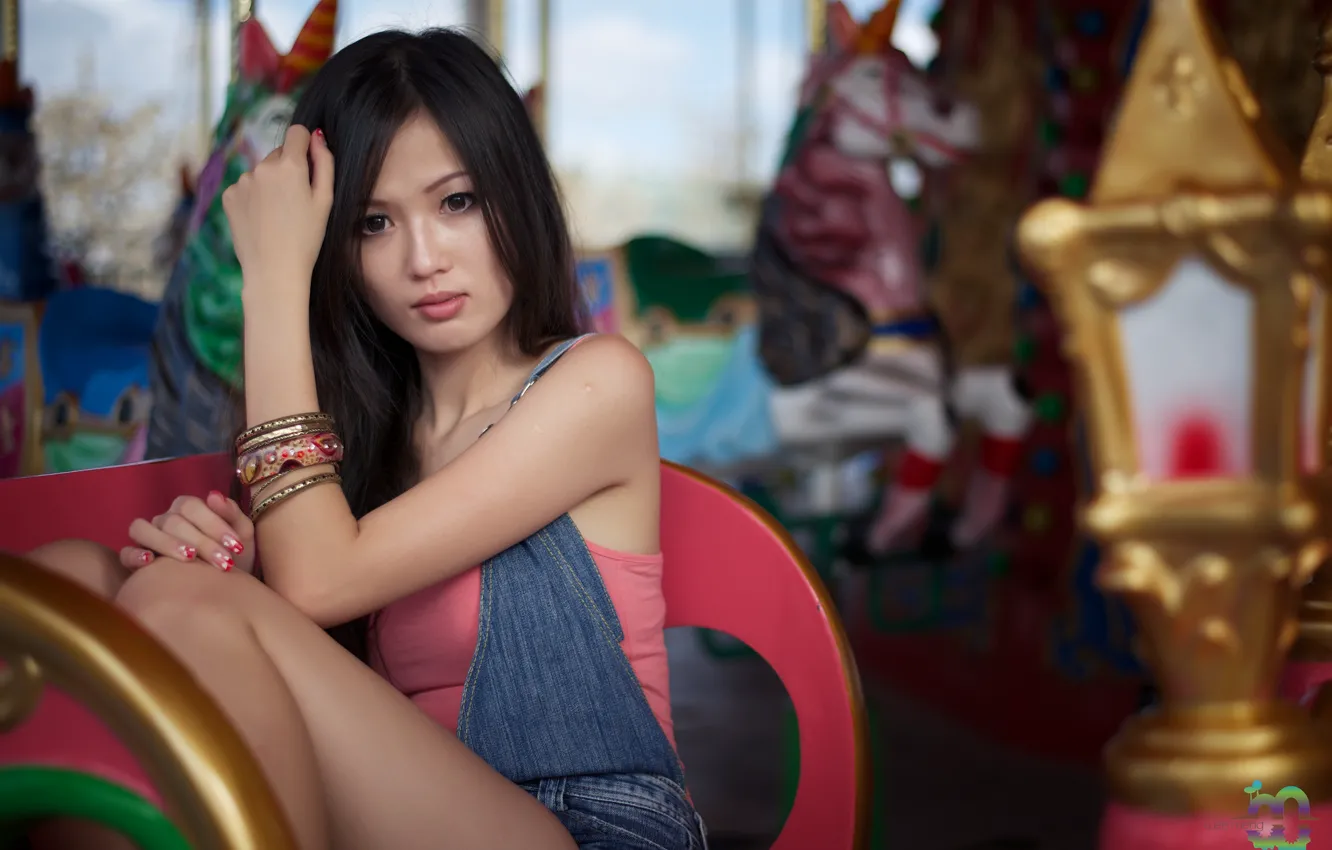 Photo wallpaper eyes, look, girl, model, hair, figure, Grace, girl