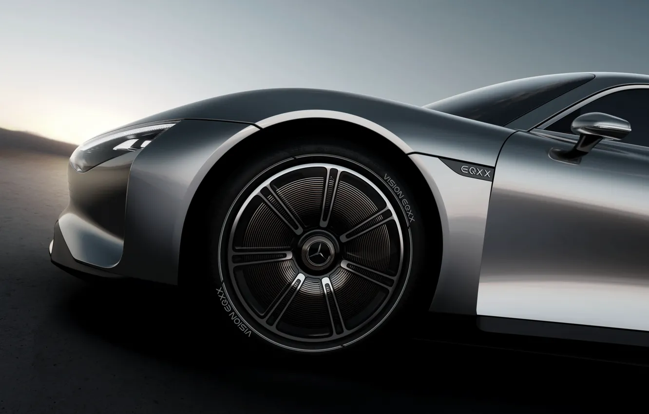 Photo wallpaper coupe, Mercedes-Benz, wheel, the front part, 2022, Vision EQXX Concept