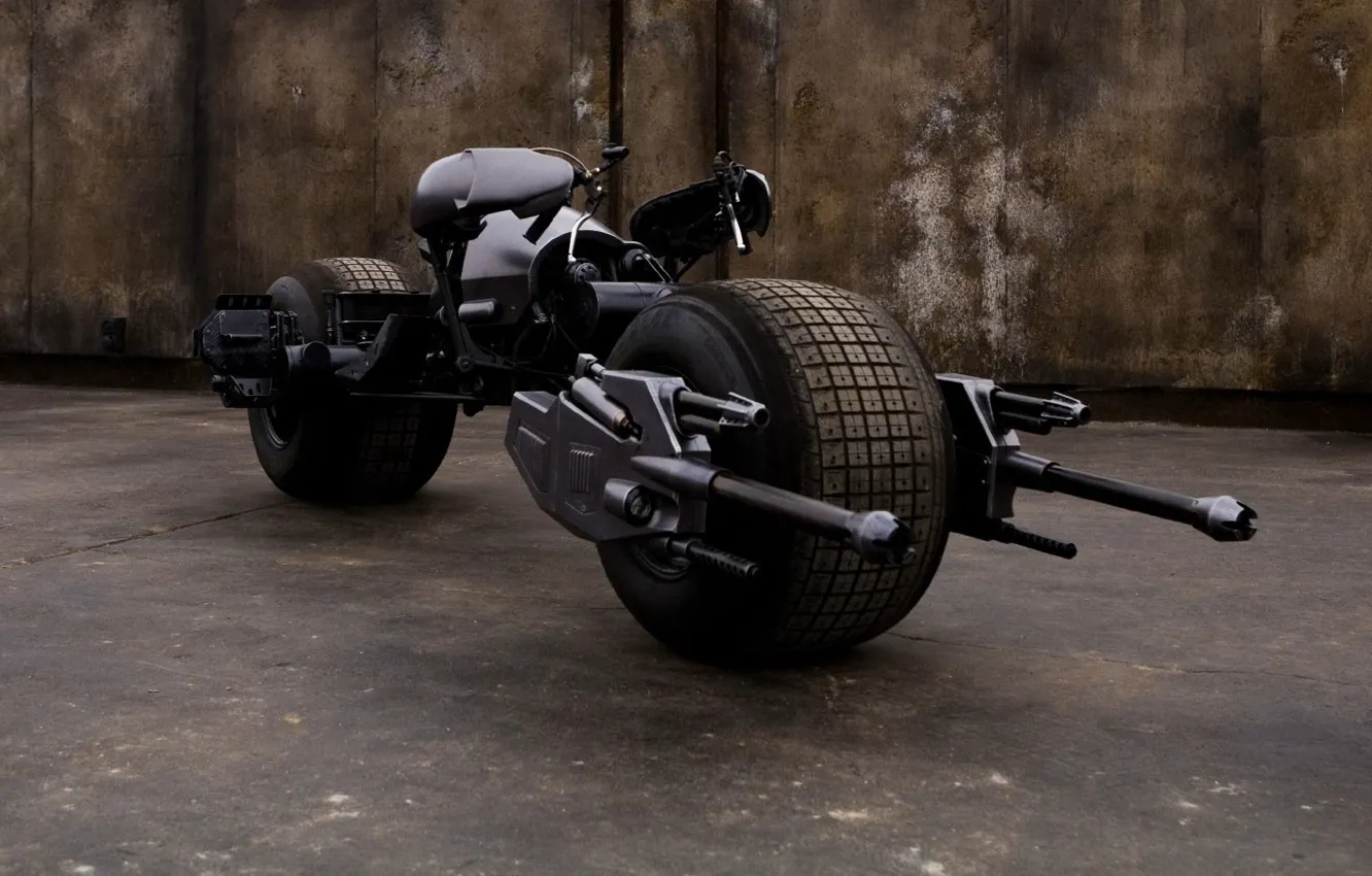 Photo wallpaper Batman, motorcycle, The dark knight