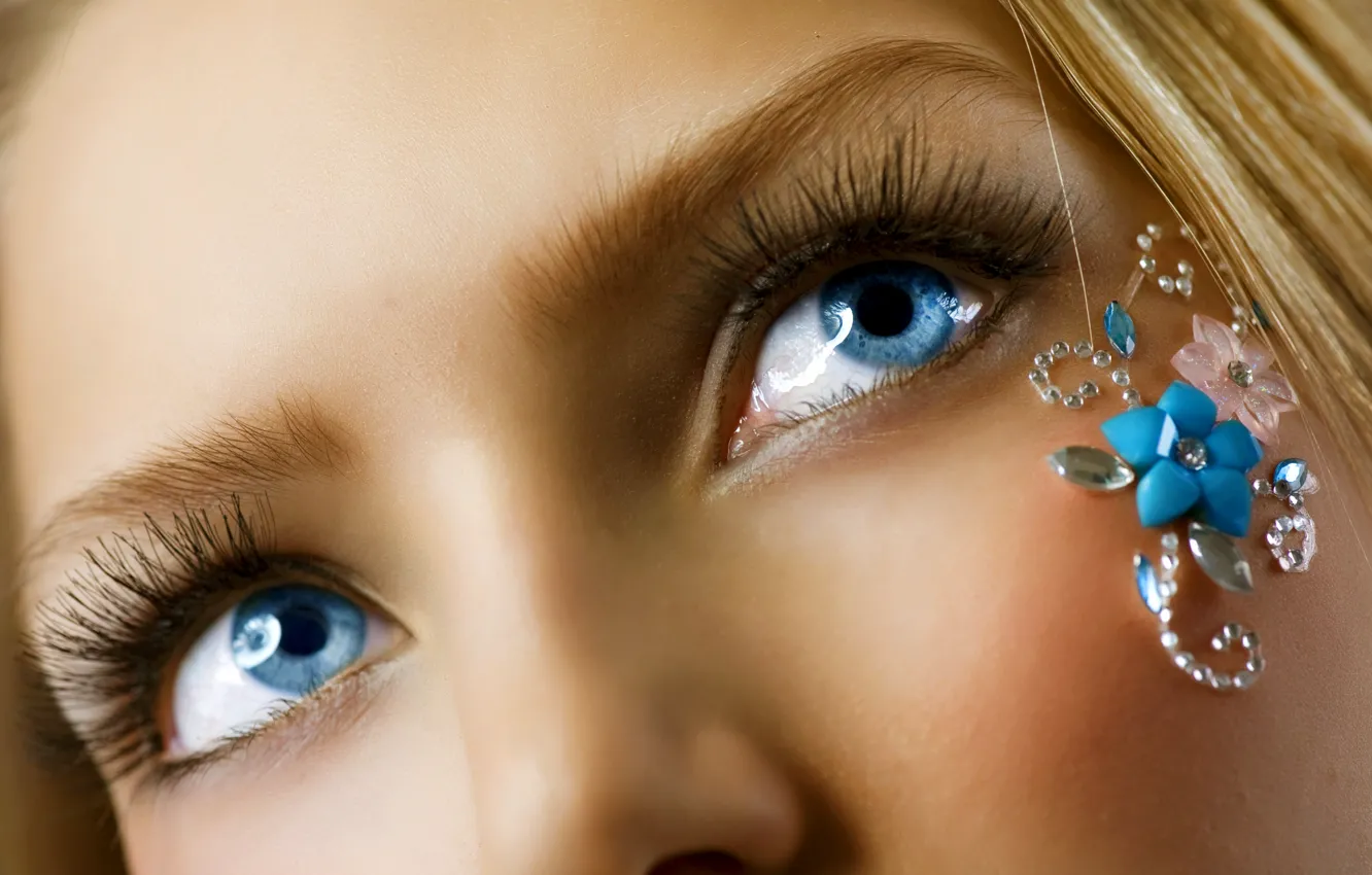 Photo wallpaper eyes, girl, art