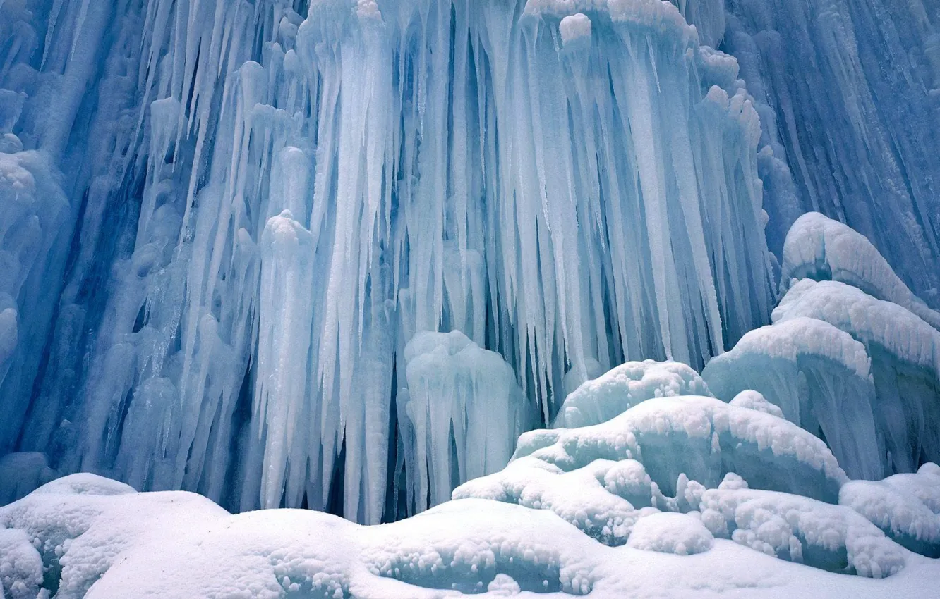 Photo wallpaper ice, mountain, snow