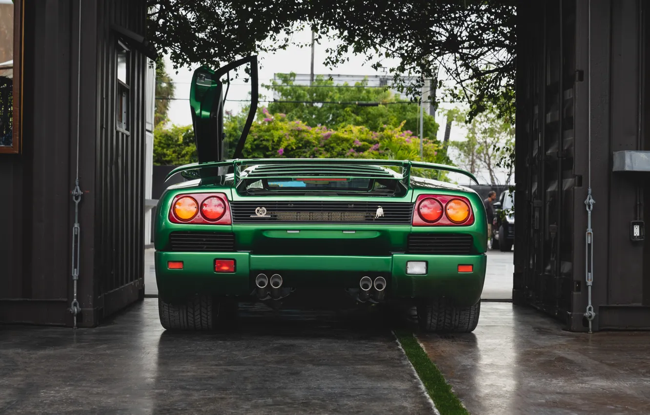 Photo wallpaper Lamborghini, Diablo, rear view, Lamborghini Diablo SE30