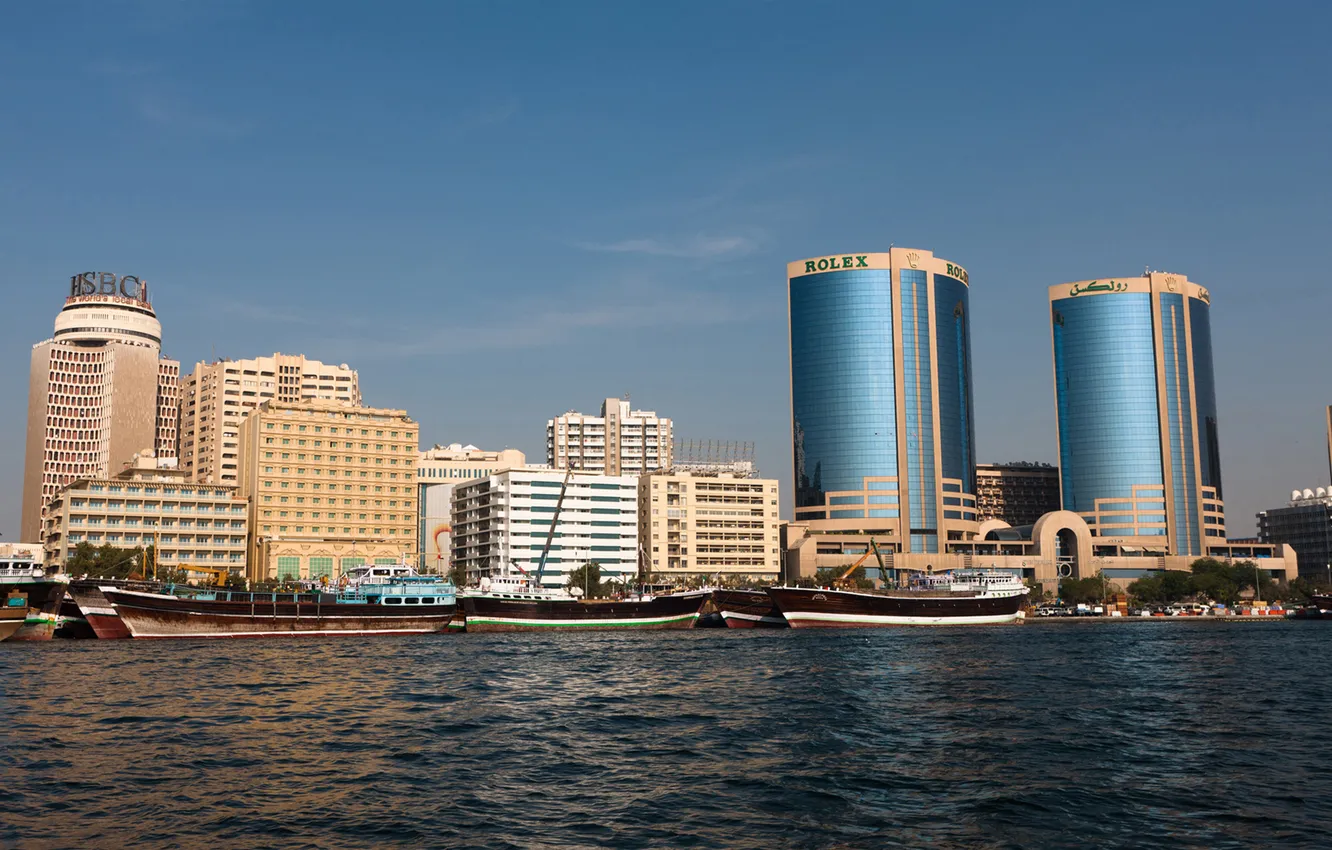 Photo wallpaper sea, home, Dubai, dubai, UAE, rolex, HSBC