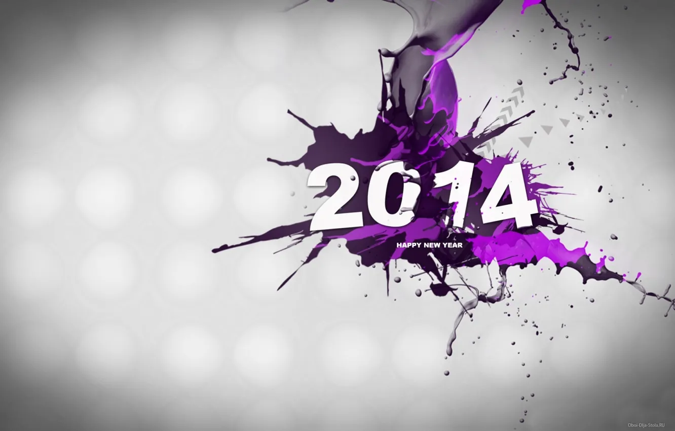 Photo wallpaper Paint, New year, Squirt, Purple, New year, 2014