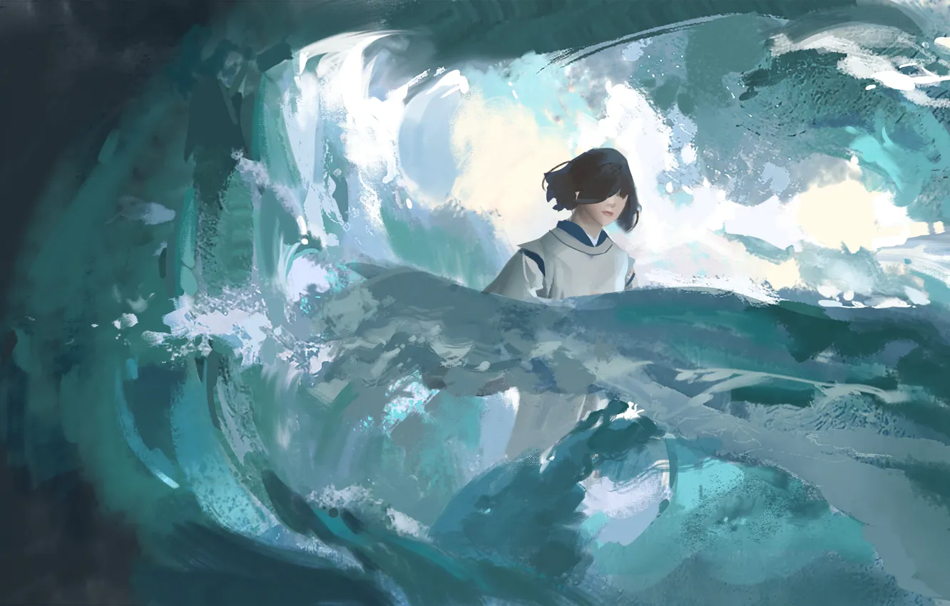 Photo wallpaper wave, boy, Haku, Sen to Chihiro no Kamikakushi