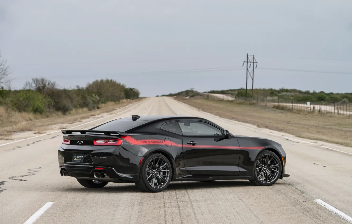 Photo wallpaper Chevrolet, Camaro, road, Hennessey, Hennessey Chevrolet Camaro ZL1 The Exorcist