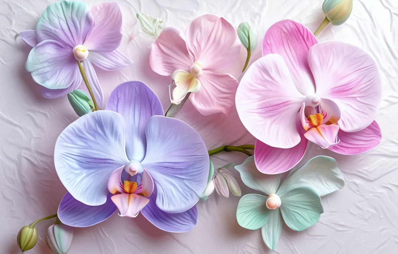 Photo wallpaper Orchid, AI ART