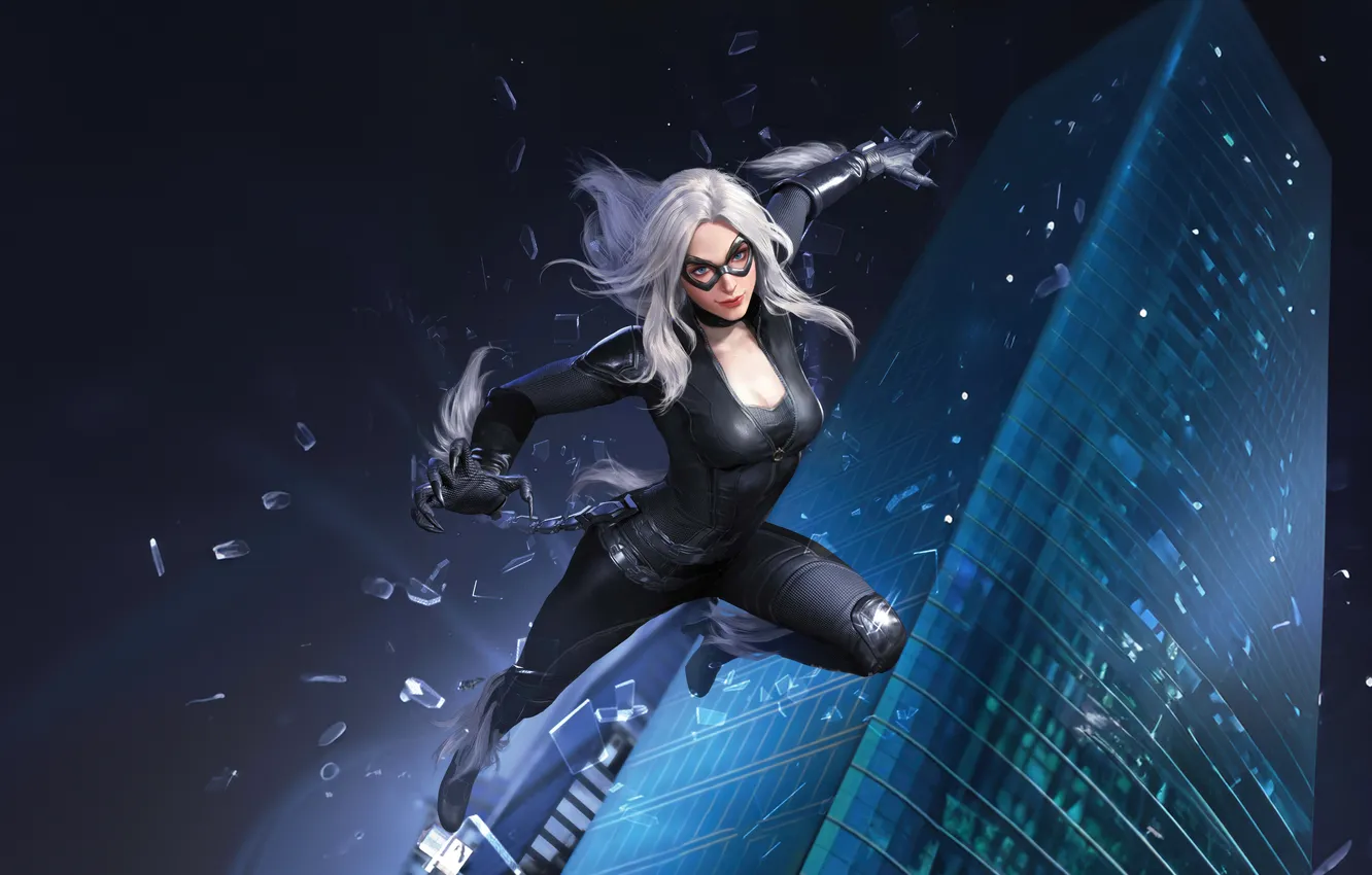 Photo wallpaper Marvel, silk, web, Adventure