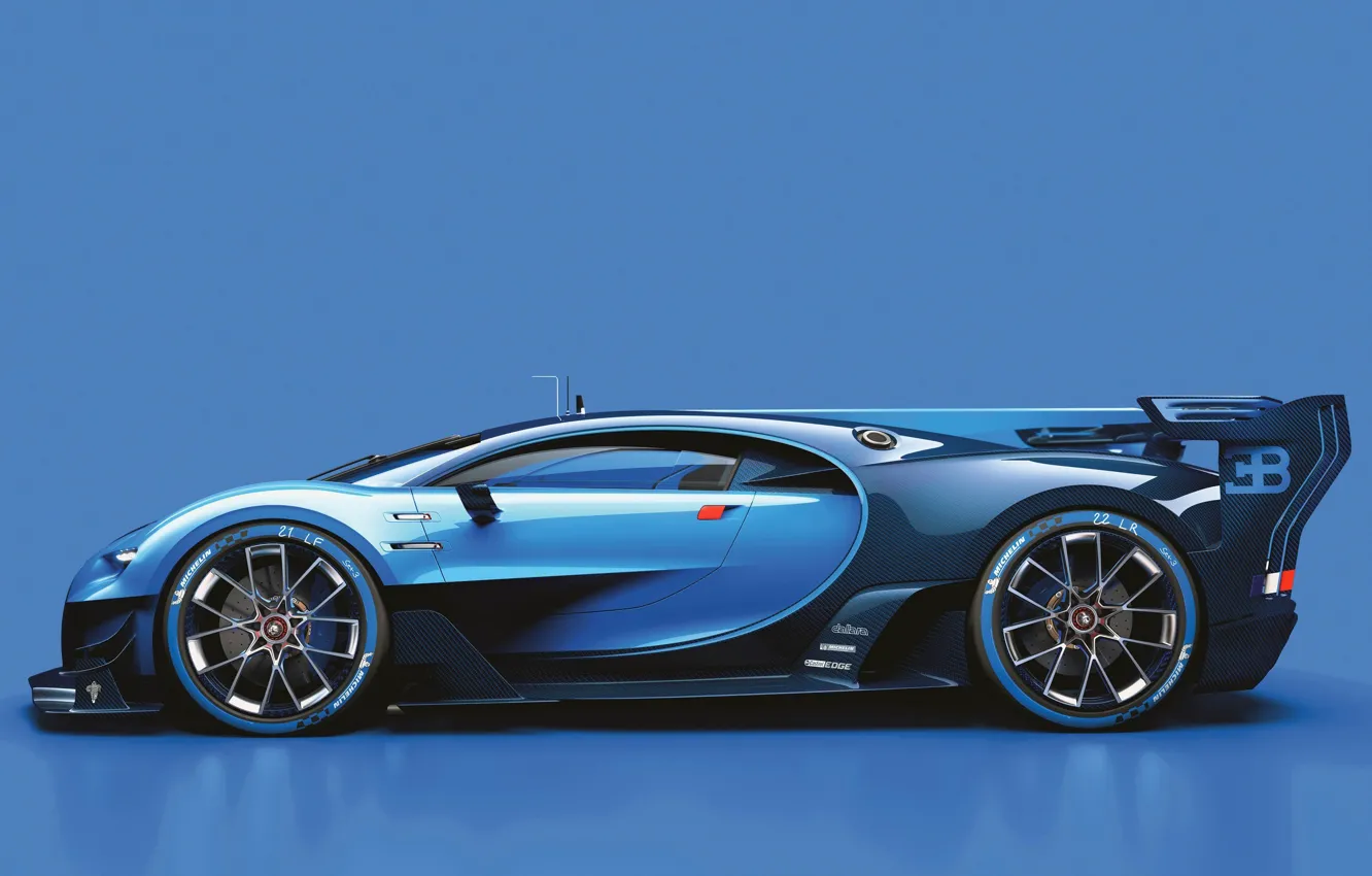 Photo wallpaper Bugatti, Bugatti, Profile, Vision, Gran Turismo, Chiron
