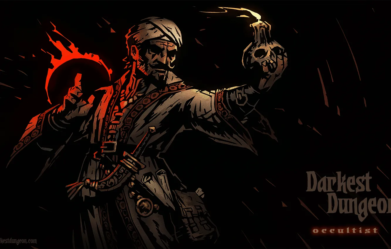 Photo wallpaper rpg, Darkest Dungeon, Red Hook Studios, occultist