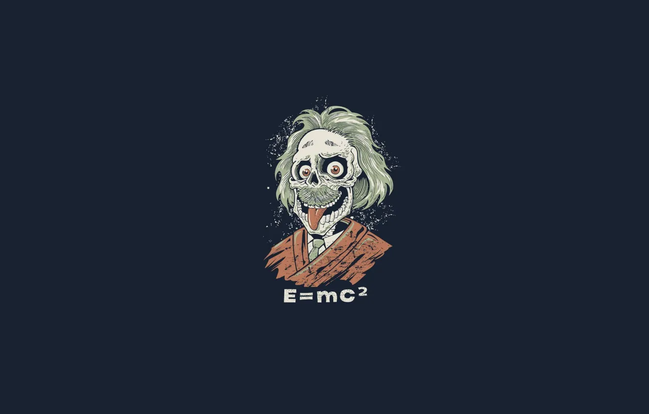 Photo wallpaper zombies, e=mc2, Einstein, ghoul
